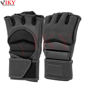 Gants de MMA en cuir noir personnalisés, épais et renforcés, pour l'entraînement et le sparring, protection des mains, nouvelle tendance - Product Image 4