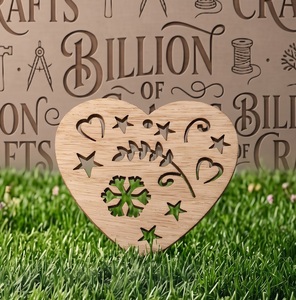 Decoración de Madera en Forma de Corazón, Hecha a Mano, Tema de Amor, Adorno Artesanal Independiente, Regalo - Product Image 1