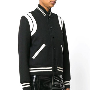 Women's High Quality Thick Heated Varsity <b>Jacket</b> Casual Printed Cotton Filling Breathable Woven Button Decoration Stand Front - Product Image 4