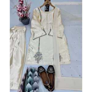 Conjunto de Top y Pantalón de Fiesta para Mujer de Diseñador y Hermoso Dupatta - Product Image 3