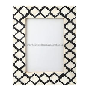 Fabriqué à la main belle résine d'os en bois incrustation cadre Photo personnalisé découpe impression haute qualité décoration de la maison inde - Product Image 1