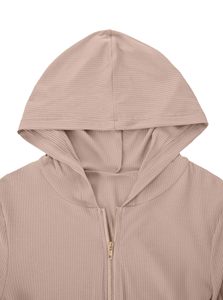 Classic Women's Cropped Zipper Hoodie Full <b>Zip</b> Front Long Sleeves Custom Embroidered Branding Winter Custom Color for Casual - Product Image 6