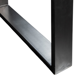 European Loft Style Iron & Wooden Solid Mango Wood <b>Square</b> Top U Shape Metal Leg Black & Natural Finish Home Kitchen Dining <b>Table</b> - Product Image 5