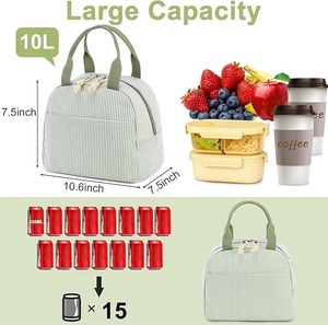 Elegant 3-layer Design Vietnam Daily Cooler Bag Lunch Bag Multi-Pockets Foldable EZ Clean OEM Customizable for Food Storage - Product Image 2