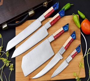 Juego de Cuchillos LEGACY BLADES de 5 Piezas, Acero al Carbono, Sostenible y Duradero, Mango de Resina, Hoja Pulida, Cuchillos Ambidiestros de Filo Recto - Product Image 1