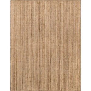 Modern Striped Jute Area <b>Rug</b> Rectangle Flat Weave Natural Beige Tone <b>Thin</b> Pile Living Room <b>Rug</b> - Product Image 4