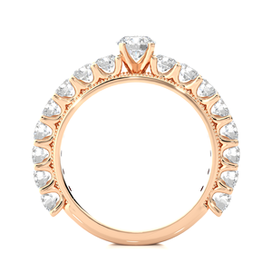 Anillo de Diamantes de Diseño Elegante de 2.61 Quilates con Forma Redonda, Oro Sólido de 18 Quilates, Joyería Nupcial de Diamantes de Lujo para Mujer - Product Image 2