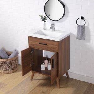 JY Vietnam <b>Freestanding</b> Marble Countertop <b>Bathroom</b> Vanities Furniture Melamine Finishing Hardwood Carcass Includes <b>Mirror</b> Hotels - Product Image 4