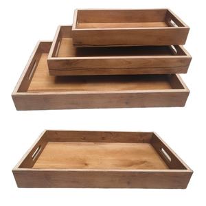 Plateau carré en bois de meilleure qualité décoration de plateau de service pour la cuisine, la maison et les hôtels - Product Image 1