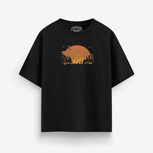 T-shirt homme à épaules tombantes, coupe carrée, en coton, manches courtes, décontracté, imprimé graphique sur toute la surface, coupe ample et oversize - Product Image 3