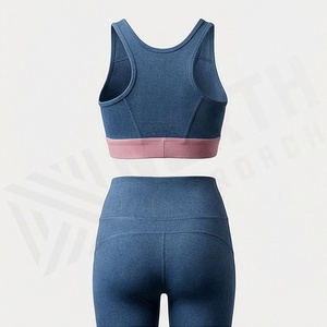 Conjunto de Yoga sin Costuras de Secado Rápido para Mujer, Sujetador Deportivo Reversible, Leggings Transpirables, Ropa Deportiva, Color Personalizado - Product Image 2