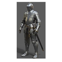 Armure médiévale artisanale, costume historique traditionnel conçu pour les reconstitutions théâtrales et les aventures de cosplay