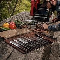 En stock, outils à main, ensemble de couteaux de cuisine en acier Damas, fabrication de qualité, ensemble de couteaux de cuisine en acier Damas personnalisé
