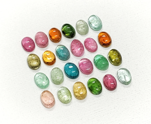 พลอยทัวร์มาลีนทรงรีแบบหลวม AAA ขนาด 7*5 มม. พลอยธรรมชาติ 100% สำหรับทำเครื่องประดับ ราคาขายส่ง - Product Image 2