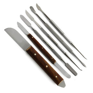 Kit Premium de 6 Piezas de Instrumentos Manuales para Encerado Dental – Juego de Espátulas para Cemento y Cuchillos para Yeso Fahen, Zahle, Beale, Lecron Carver - Product Image 1