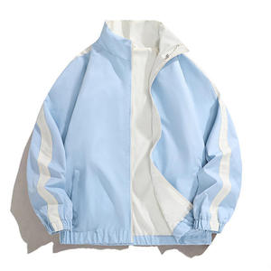 Spring Autumn New Reversible Bomber <b>Jacket</b> Unisex Stand Collar Streetwear Heart <b>Pattern</b> Versatile <b>Jacket</b> - Product Image 1