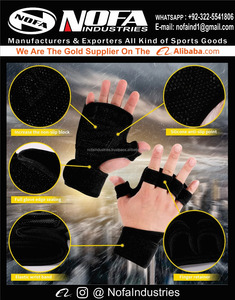 Hot Sale Customized Leather Gym Fitness <b>Gloves</b> Long Cuff Wrist Support Breathable Outdoor Workouts Weight Lifting Men Sports - Product Image 4