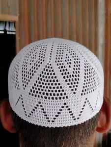 Nuevo Gorro Kufi Tupi Musulmán Bordado a Mano de Alta Calidad, 100% Algodón, Ajustable, para Hombre, Gorro de Oración Islámico de Color Sólido con Malla - Product Image 2