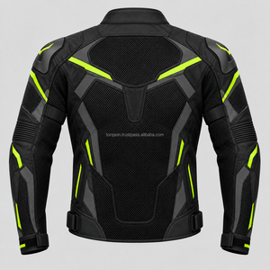 Chaqueta de motociclista de malla premium con paneles transpirables, ligera, cómoda y de diseño deportivo para motociclistas. - Product Image 5