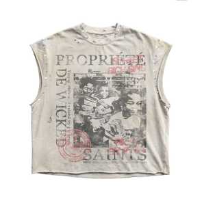 Ensemble T-shirt et short décontracté pour homme 2025 de haute qualité, en coton délavé respirant, longueur genou, avec logo personnalisé OEM, idéal pour l'été - Product Image 4