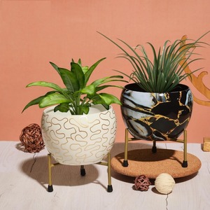 Luxury Designer Black Coated Flower <b>Planters</b> Home and Garden Decorative Indoor Flower <b>Planters</b> <b>Large</b> Size <b>Planter</b> From Indian - Product Image 6