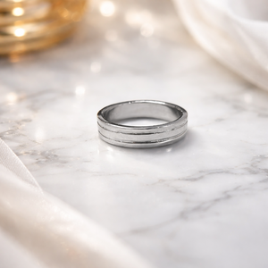925 Sterling Silver Handmade Stackable Band Unisex Engagement <b>Ring</b> - Product Image 2