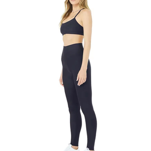 Custom Color Plus Size Yoga Set 2-Piece <b>Crop</b> <b>Top</b> Shorts Spandex/Nylon Quick Dry Adjustable Straps High-Waisted Elastic Waistband - Product Image 2