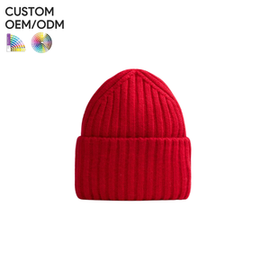 Knitted winter <b>beanie</b> hat acrylic warm cuffed style custom logo OEM ODM support for private label headwear - Product Image 4