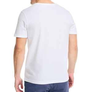 Camiseta Blanca de Manga Corta para Hombre, Cuello Redondo, Corte Regular, Color Sólido, Informal, de Algodón - Product Image 5