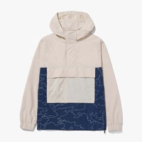 Anorak personnalisé en polyester tricoté grande taille pour l'hiver, coupe-vent à capuche, pull léger imperméable pour la randonnée et la course en extérieur