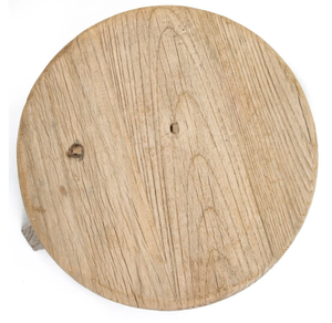 Taburete Rústico de Madera Crawford, Taburete de Madera Maciza Natural Hecho a Mano, Asiento para Cocina Estilo Rústico, Muebles para el Hogar - Product Image 3