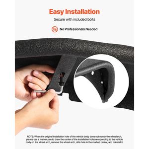 Parafanghi Anteriori e Posteriori per Jeep JK/JKU 2/4 Porte 2007-2018, Neri Testurizzati Verniciabili, Compatibili con Parafanghi Auto - Product Image 5