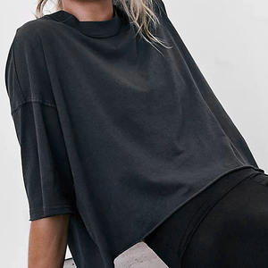 Meilleurs T-shirts courts pour femmes – T-shirts en coton vierges personnalisables de haute qualité à prix abordable / T-shirts en polyester/coton tricotés coupe classique grandes tailles - Product Image 4