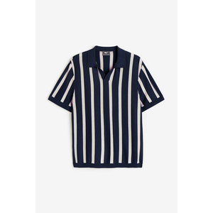 Polo rayé tendance en coton doux pour la peau, taille et couleur personnalisables - Product Image 6