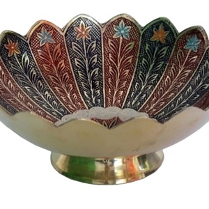 Bol de service indien en laiton, pour les restaurants d'hôtel et de service à la maison décor de plat, couleur personnalisée design moderne, plateau en métal - Product Image 1