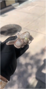 เครื่องประดับ CONCEPTION จี้รูปเครื่องบินเงินแท้ 925 ชุบทองคำขาวประดับเพชร VVS มอยส์ซาไนต์ - Product Image 4