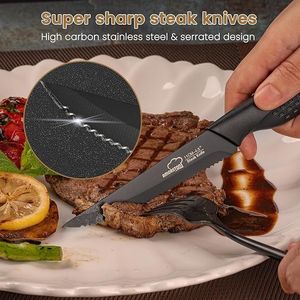 Ensemble de 8 couteaux à steak en acier inoxydable, ensembles de couteaux de qualité supérieure - Product Image 2