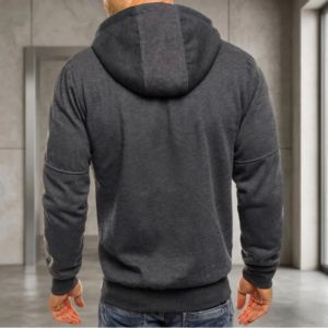Custom <b>Men</b> Full Zip Hoodie Fleece <b>Jacket</b> with Hood Casual Outdoor Sweatshirt - Product Image 4