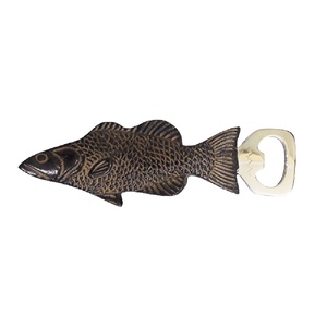 Abrebotellas personalizado de pescado forjado a mano de Metal de calidad superior al por mayor abrebotellas de cerveza Chapado en plata abridor de botellas de vino - Product Image 1