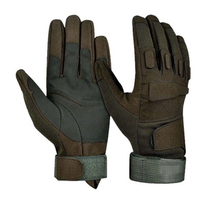 Gants tactiques en cuir pour hommes de qualité supérieure pour le sport - Doigts entiers, légers, antidérapants et avec sangle de poignet réglable - Product Image 1