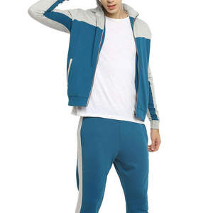 Men's Orange Solid 2-in-1 Loose Fit Half-<b>Zip</b> Stand Collar Sportswear Set Winter Breathable Polyester/Nylon Fabric - Product Image 3