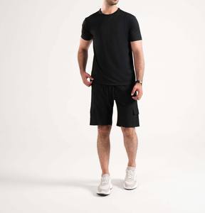 Camiseta Deportiva de Secado Rápido, Ecológica, 100% Algodón Tejido, para Hombre, Corte Regular, Ropa de Gimnasio, Absorbe la Humedad, Negra, para Correr - Product Image 3