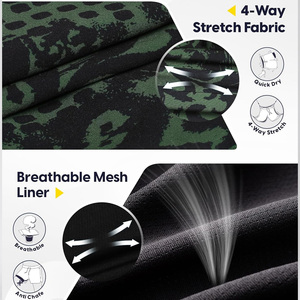 Shorts de sport sublimés pour hommes, durables, avec logo personnalisé, respirants et anti-transpiration, pour l'entraînement et l'exercice. - Product Image 6