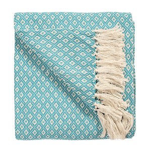 Tái Chế Bông Màu Đỏ Hai Mặt Dệt Ném Chăn Ấm Ấm Cúng Kim Cương Mô Hình Nhà Ném Từ Ấn Độ Nhà Sản Xuất - Product Image 2