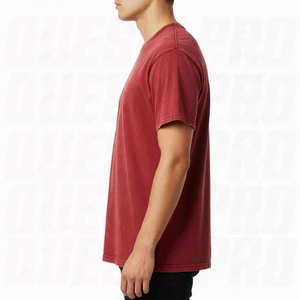 T-shirt vintage oversize en coton lavé pour homme, personnalisable, décontracté, tricoté, doux, respirant, style rétro, coupe ample, manches courtes - Product Image 2