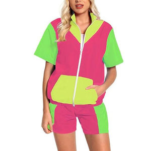 Women's High Quality Attractive 2 Piece Set Windbreaker Suit for Winter Customized Logo and Contrast Colors - Product Image 1