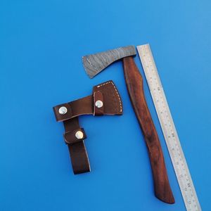 Carbon Steel Outdoor Hatchet Hand <b>Axe</b> with Wooden Grip Portable <b>Wood</b> Cutting Tool for Camping Hiking Bushcraft and Garden - Product Image 2