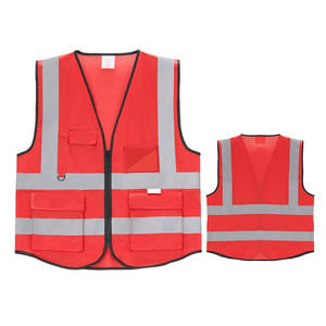 Chaleco de seguridad de alta visibilidad para mantenimiento en exteriores, chaleco de seguridad de alta visibilidad con cremallera frontal, chaleco de seguridad industrial de alta visibilidad - Product Image 2