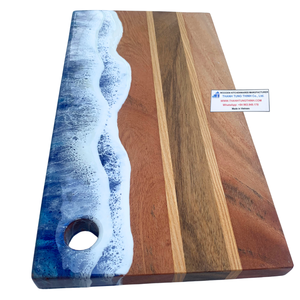 Planche à découper en bois Thinh Tung Thinh, rectangulaire avec poignée, fabriquée au Vietnam - Product Image 5