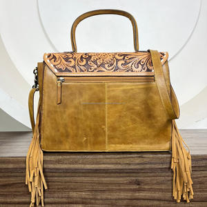 Bolso bandolera de piel de vaca, sencillo y elegante, ligero y de gran capacidad, bandolera con asa de hombro, novedad - Product Image 5